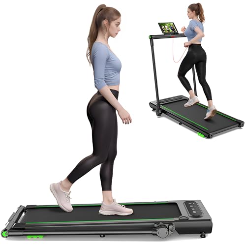 therun klappbares laufband für zuhause, 2,5ps, doppelter stoßdämpfer, touchscreen, dunkelgrün