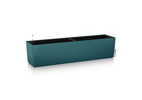 lechuza balconera 80 blumentopf petrolblau mit untersetzer
