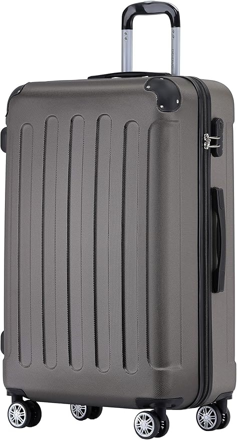 Hartschalen-Koffer Trolley Rollkoffer 4 Rollen ABS Material mit Zahlenschloss (L)