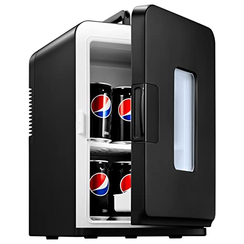 mini fridge northclan 15 l für zimmer, auto und zuhause, schwarz, kühl- und heizfunktion