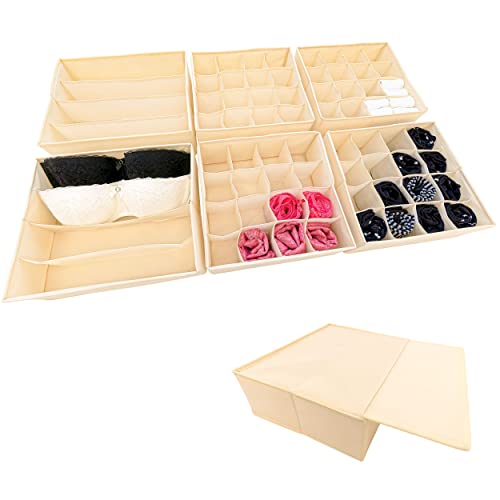 SIMPLE JOY organizer pax100 für ikea kleiderschrank, 6er set beige, schubladen system