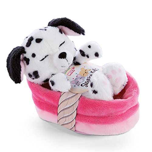 nici hund kuscheltier dalmatiner 12 cm im körbchen  plüschtier für kinder und babys