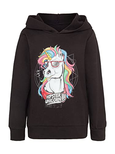 danaest hoodie einhorn kinder pullover für jungen und mädchen schwarz 6-16 jahre