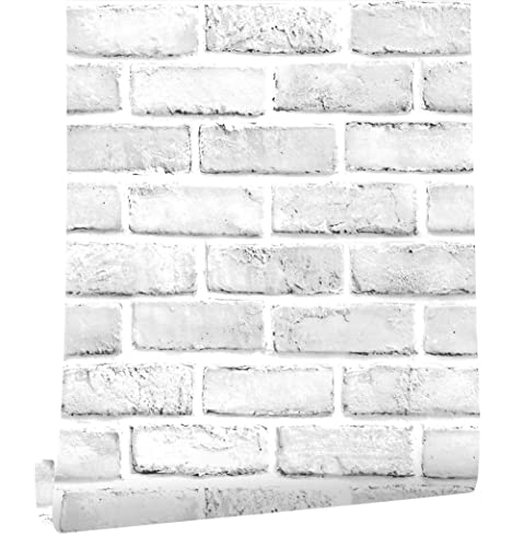 Selbstklebende Tapete Ziegel 44cmx600cm Vintage Stein wasserdicht für Wand
