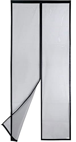 vp fliegengitter tür magnet insektenschutz 90x220 cm katzenkrallensicher, starkes klettband