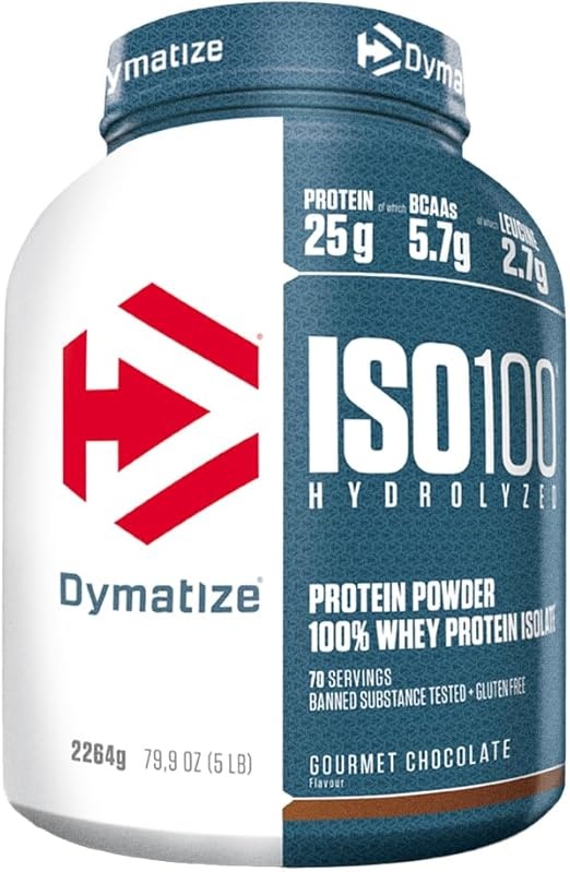 Dymatize ISO 100 Hydrolysat Gourmet Schokolade 2264g, 70 Portionen