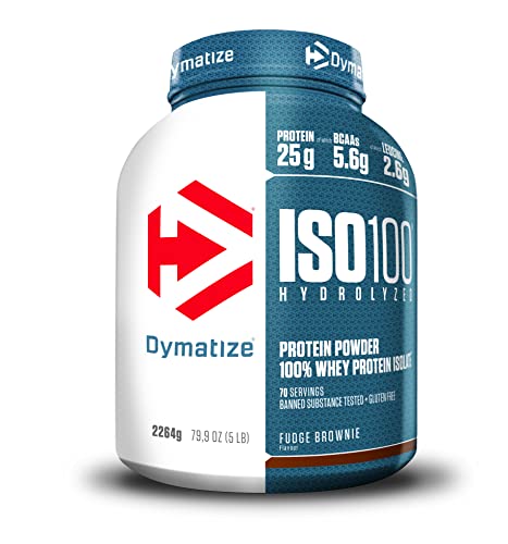 dymatize iso 100 whey protein hydrolysat fudge brownie 2264g