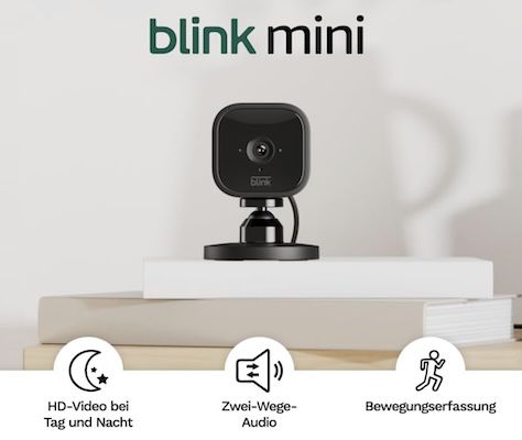 blink mini Überwachungskamera mit Plug-in-Funktion für 22,49 Euro