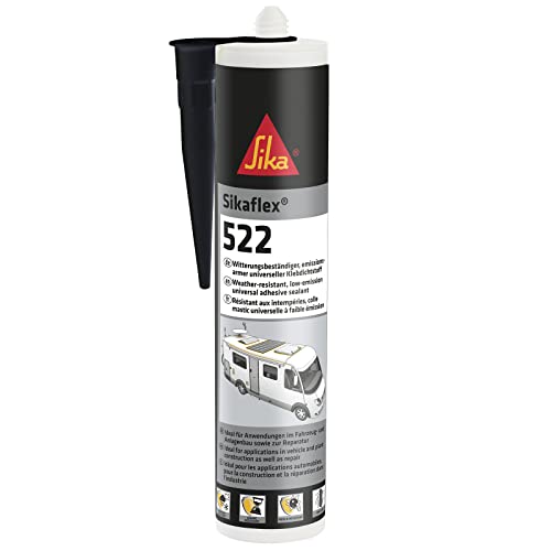 Dichtstoff Sikaflex-522 schwarz 300 ml, UV-stabil, witterungsbeständig für Fugen