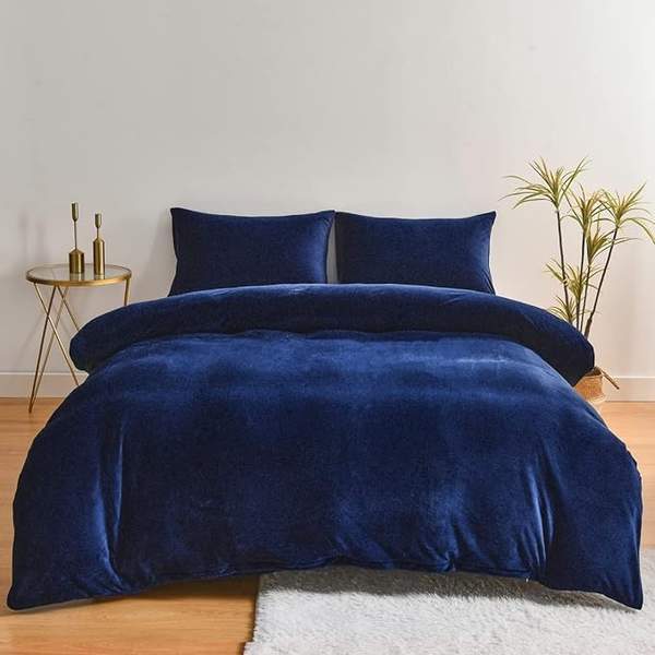 Chanyuan Bettwäsche Set 135x200cm Rosa Altrosa Lila Flauschig 2-teilig 80x80cm