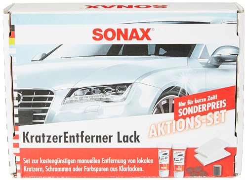 SONAX KratzerEntferner Lackset (2 x 25 ml) für Klarlacke | Art-Nr. 03058410