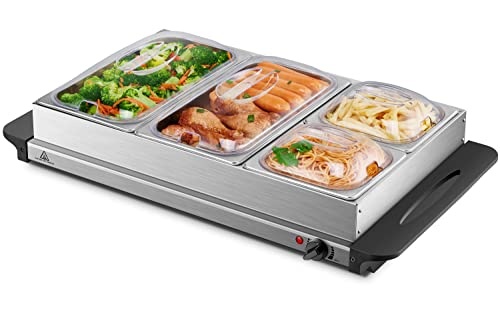 buffetwärmer steinborg SB-6020 warmhalteplatte 300 watt 4 chafing dishes