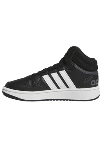 adidas hoops mid shoes schwarz/weiß/grau, größe 36 eu