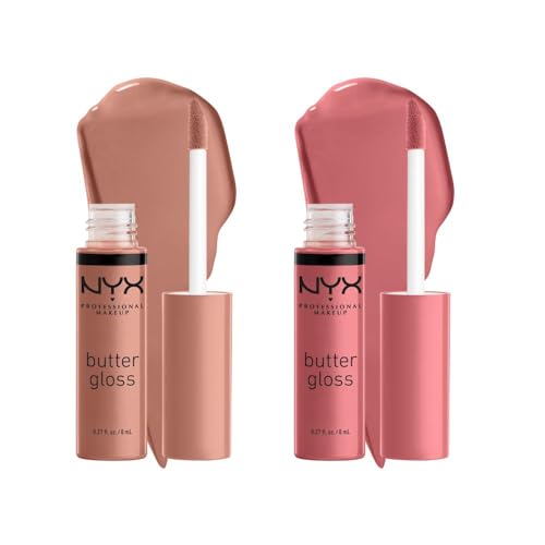 nyx lipgloss butter gloss doppelpack glänzendes finish nicht-klebrig madeleine tiramisu