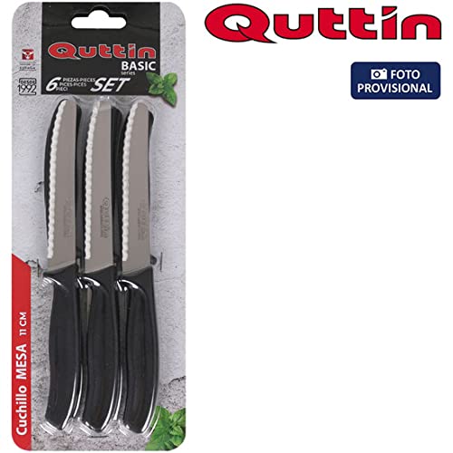 quttin tischmesser set 6 stück 11 cm basic küchenmesser redline