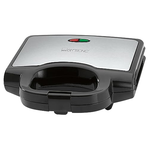 Produktbild: clatronic sandwich maker st 3778, elektrischer sandwich toaster, 750 watt, schwarz/edelstahl