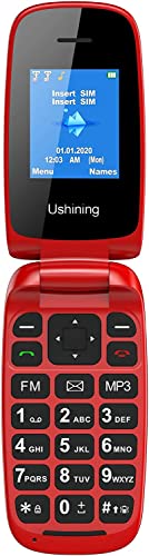 seniorenhandy ohne vertrag, chaakeyake klapphandy mit großen tasten, 2g gsm, dual sim, 1.7 zoll farbdisplay, sos notruftaste, rot