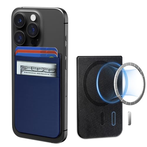 cloudvalley magSafe wallet, 5 karten halter für iPhone 16/15/14/13/12, blau