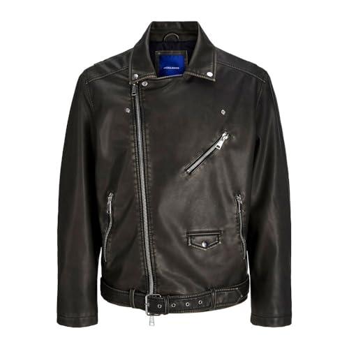 biker jacket joreaton für männer aus echtem leder, modisch und robust