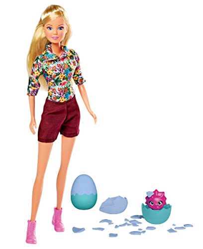 steffi love dino surprise ankleidepuppe mit dinoeiern, 29cm, ab 3 jahren