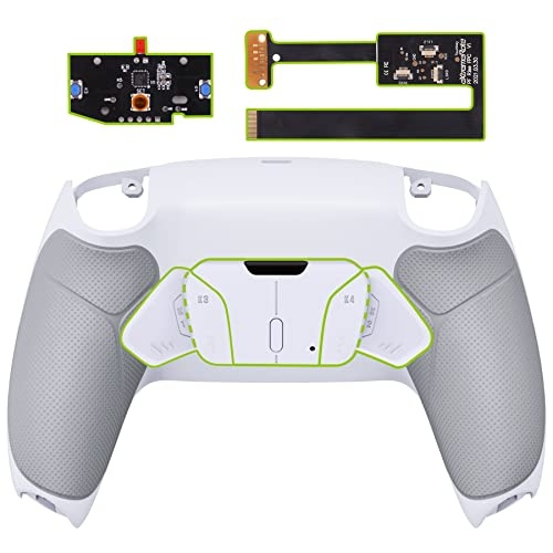 eXtremeRate remap kit für ps5 controller BDM-010/020, rücktasten, rückplatte, griff weiß grau