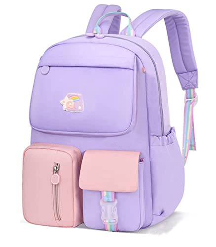 rtmyor kinder-schultasche violett, rucksack für mädchen, wasserabweisend, grundschule