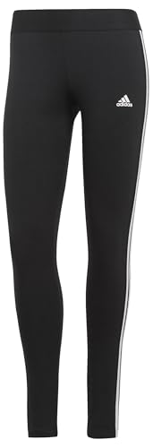 adidas 3 stripes leggings damen schwarz-weiß größe L tall