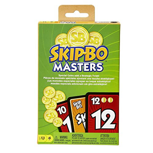 skip-bo masters kartenspiel von mattel games, strategisches kartenspiel