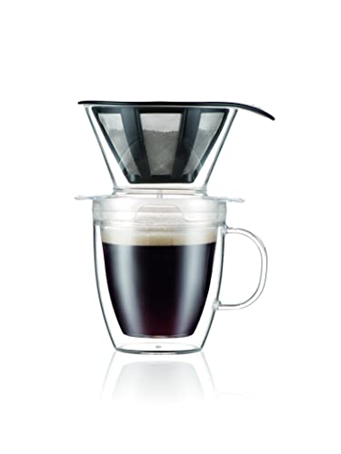 Bodum pour over kaffeetropfer mit doppelwandiger tasse, 0,3 l, K11872-10SA