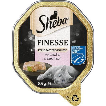 sheba finesse 22er pack mousse mit lachs, 12,87 euro statt 17 euro