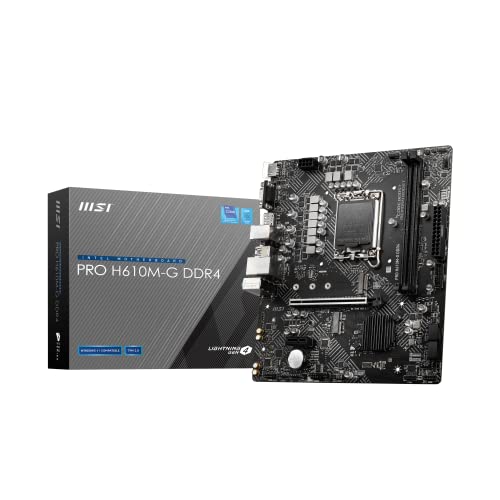 Produktbild: MSI PRO H610M-G Micro-ATX Mainboard LGA1700 für Intel 12.-14. Gen DDR4