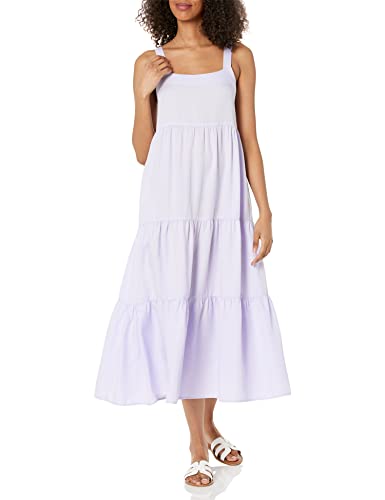 drop britt maxi-zeltkleid stufendesign staubviolett xx-small