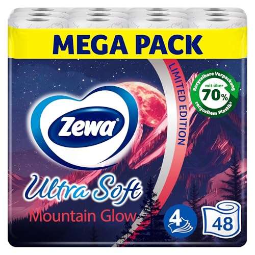 Zewa Ultra Soft Toilettenpapier, 3 x 16 Rollen, Großpackung, Limited Edition