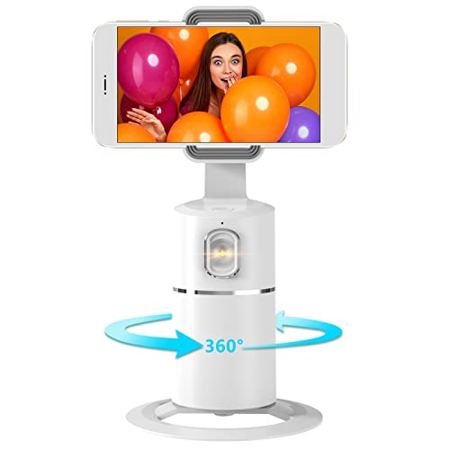 handyhalterung smartphone 360 drehbar gesichtstracking ohne app für iPhone Android weiß
