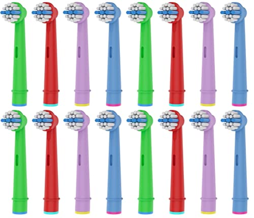 kids aufsteckbürsten 16 stück kompatibel mit oral b, extra weiche borsten
