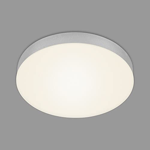 led deckenlampe briloner rahmenlos 21 watt 2000 lumen warmweiß silber 28,7x3,6 cm
