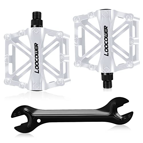 Produktbild: loocower bicycle pedals aluminium anti-skid mountain bike pedals 9/16 zoll mit werkzeug