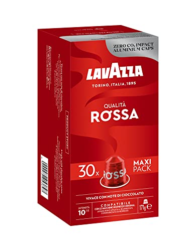 lavazza espresso qualita rossa, vollmundiger espresso, 30 kapseln, nespresso kompatibel