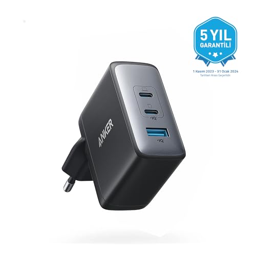 100W usb c ladegerät, anker 736 charger schnellladegerät 3-port für macbook, ipad, iphone, galaxy