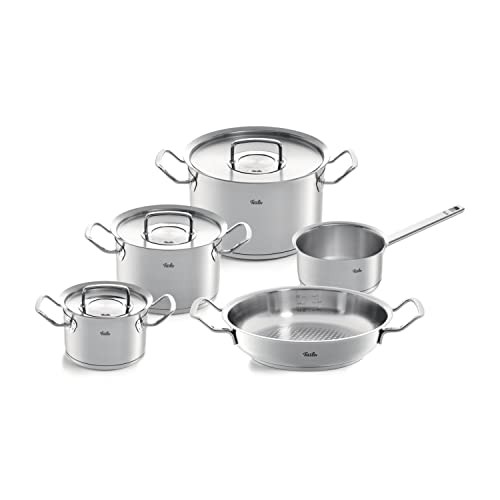 Fissler Profi Collection 5-teilig Edelstahl-Set Induktion Kochtöpfe Servierpfanne