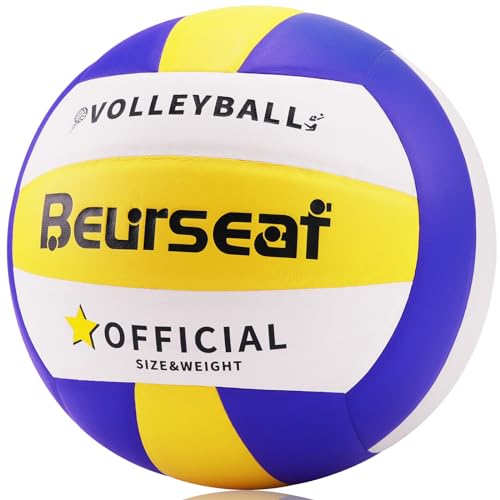beurseaf beach volleyball, soft touch, size 5 indoor outdoor sports volleyball