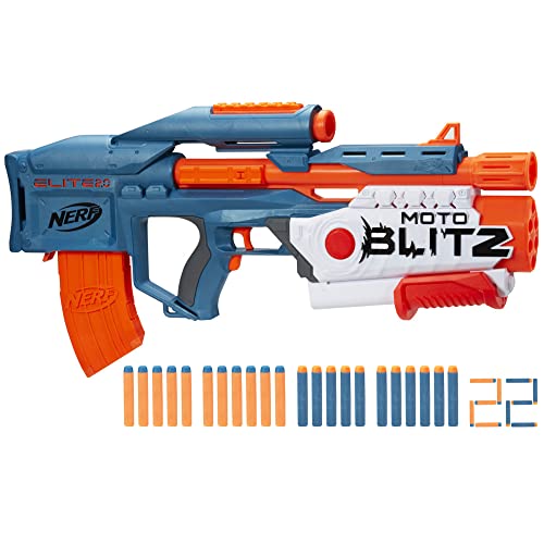 nerf elite 2.0 motoblitz blaster, motorisierter 10-dart abschuss, 22 darts