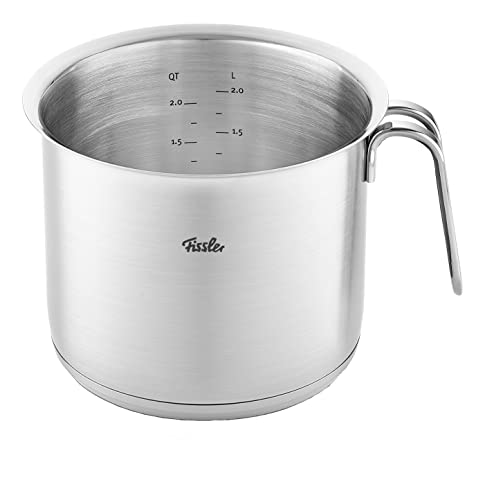 Produktbild: fissler milk pot 2.6l edelstahl 16cm mit ausguss und innenskala induktion silber