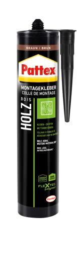 Pattex Montagekleber Holz, wetterbeständig, elastisch, 420g Kartusche
