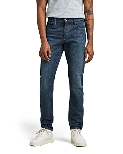 g-star raw 3301 slim jeans für männer, bequeme denim hose in schwarz