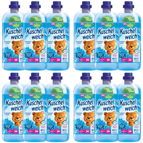 kuschelweich fabric softener ohne mikroplastik, dermatologisch getestet, 12 x 1 l