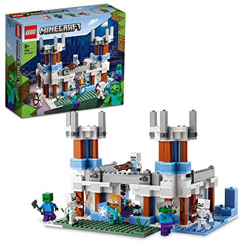 lego minecraft 21186 der eispalast set, spielzeug schloss bauset