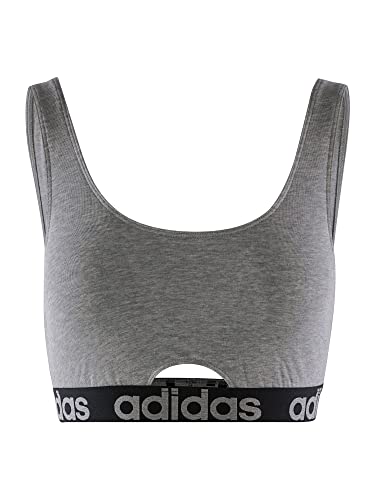 adidas bralette damen scoop bustier heather grey m