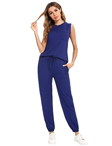 totatuit damen tracksuit jogger loungewear set mit rundhalsausschnitt einfarbig