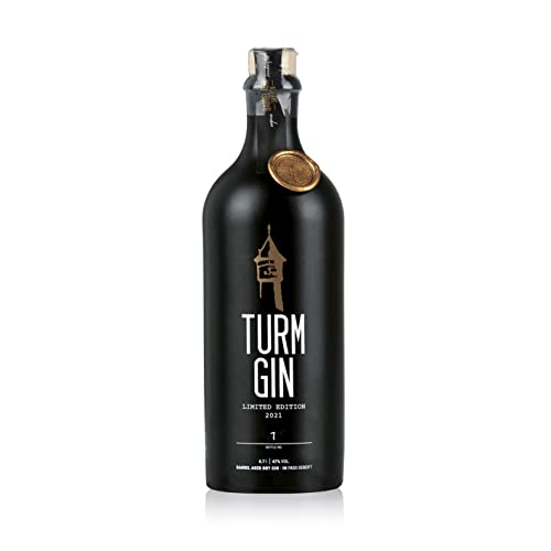 turm gin barrel aged dry gin 0,7 liter 47% mit rum-aromen und 15 botanicals